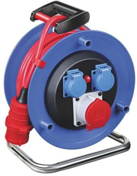 Carrete de cable Brennenstuhl CEE 25m 3 enchufes 1x400V/16A + 2x230V