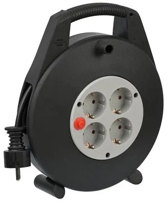 Brennenstuhl Carrete de cable Vario Line 4fach 10m sch