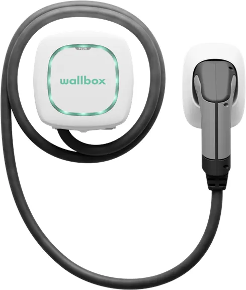 Wallbox Pulsar Plus caja de carga con Wi-Fi, 22 kW, 7 metros, Tipo 2, blanco