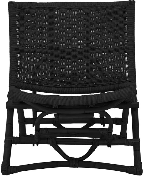 BLOOMINGVILLE Baz silla lounge, plegable - ratán negro