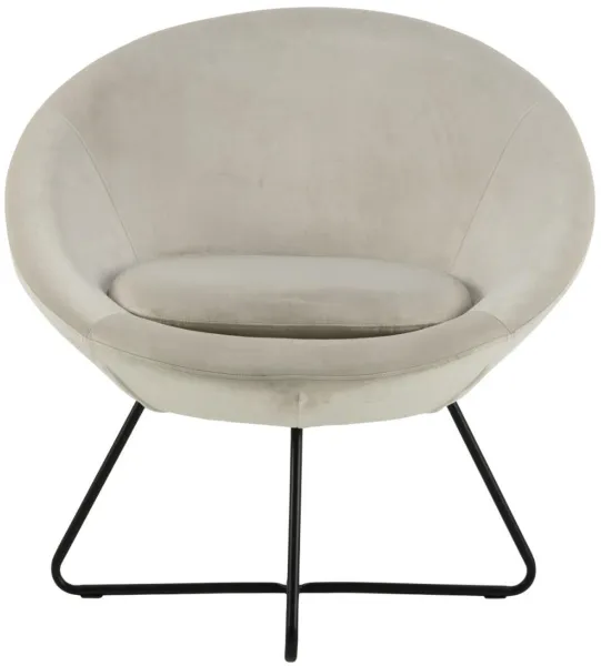 ACT NORDIC Center sillón lounge - poliéster color arena y metal negro