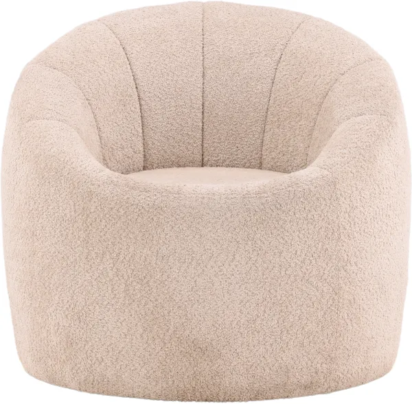 VENTURE DESIGN Warren sillón lounge - tela bouclé beige