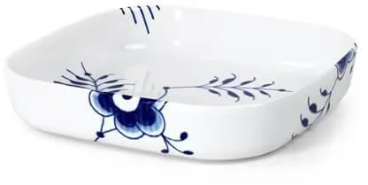 Royal Copenhagen Azul Mega Acanalado fuente cuadrada para horno 25 x 25 cm