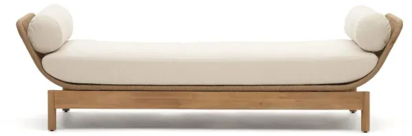 Catalina, tumbona de exterior, natural, madera maciza